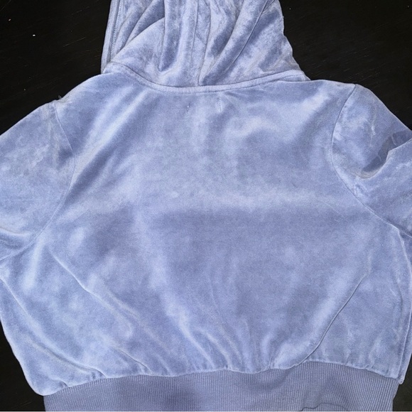 Playboy for Pacsun Y2K Baby Blue Zip-Up Hoodie with Heart Accent - Picture 7 of 10